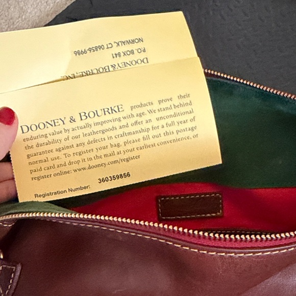 Dooney & Bourke Brown Leather Tote - Picture 3 of 4